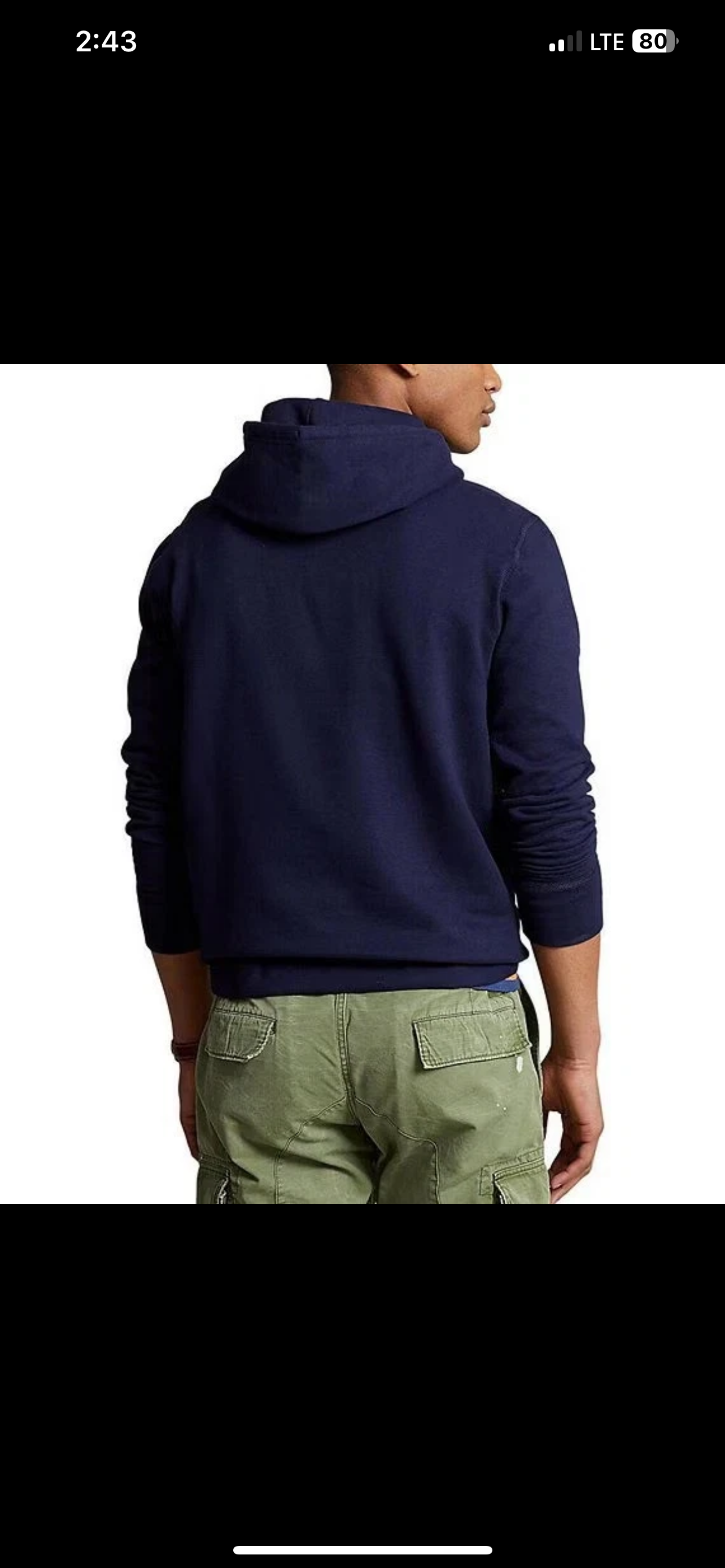 Polo Ralph Lauren Navy Hoodie Men Size