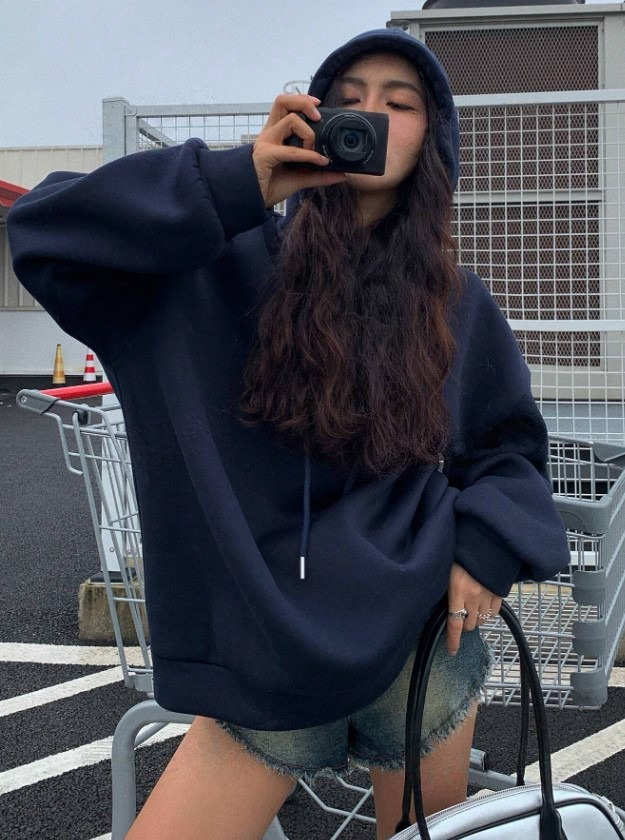 羊毛內襯 個性街頭連帽運動衫 女款