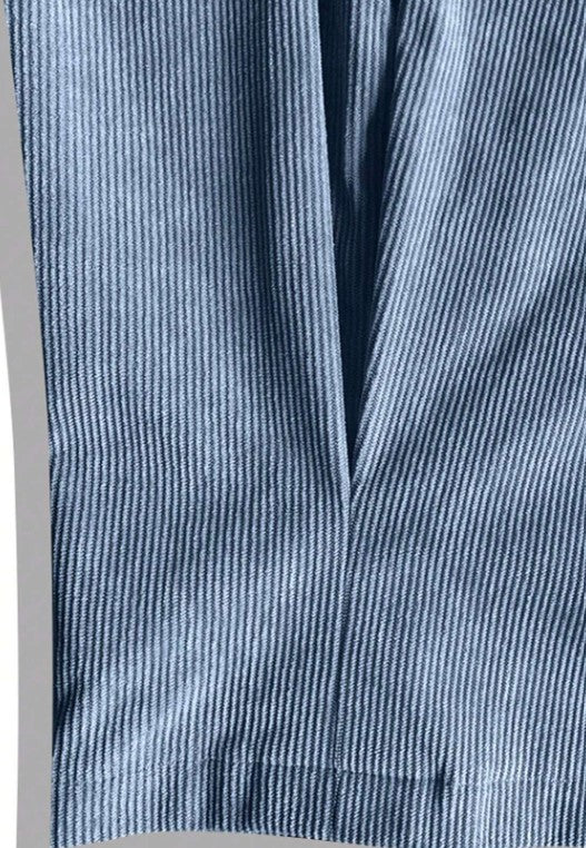 鬆身斜口袋寬松褲 藍色 男款