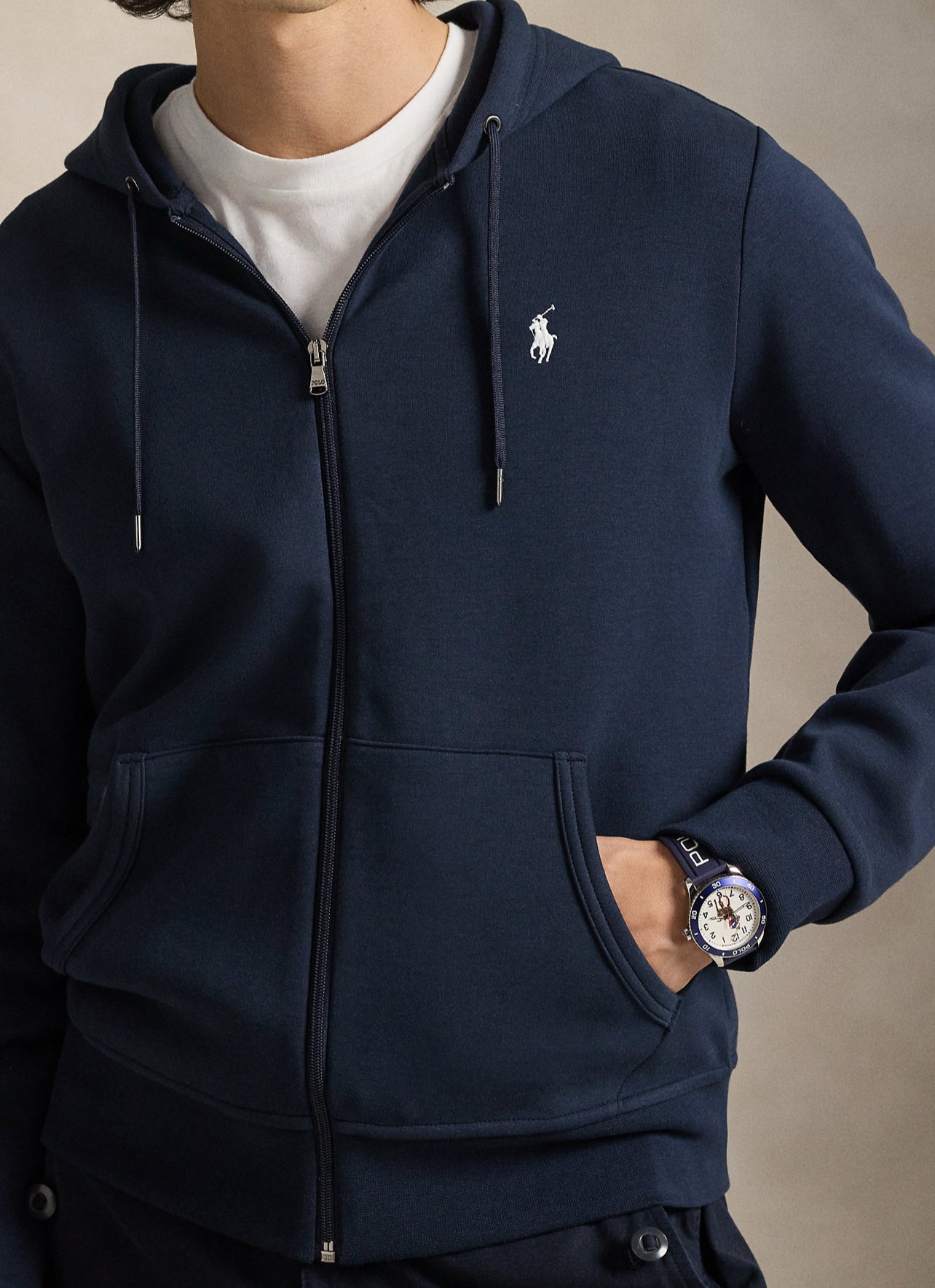 Polo Ralph Lauren 雙層針織全開拉鏈連帽衫 美國正品代購直運
