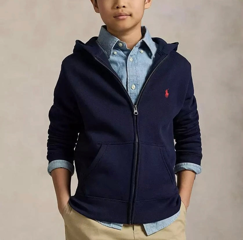 Polo Ralph Lauren 拉鍊連帽外套 深藍色 童裝