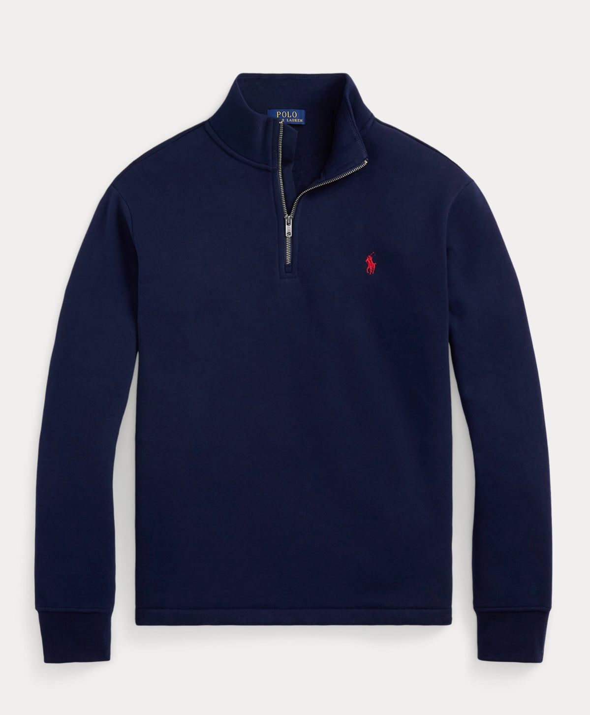 Polo Ralph Lauren 男款經典 Estate-Rib 四分之一拉鍊套頭毛衣 深藍 美國正品代購直運