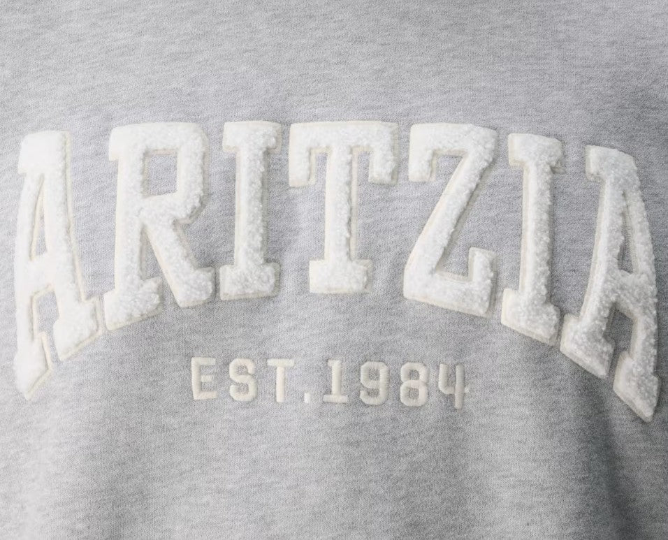 Aritzia 舒適絨毛完美圓領衛衣 淺灰 女款 美國直運