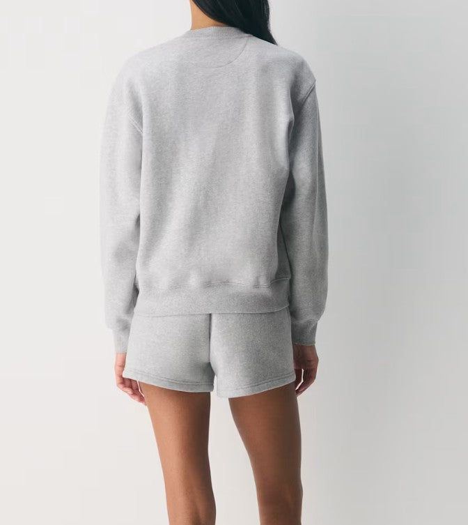 Aritzia 舒適絨毛完美圓領衛衣 淺灰 女款 美國直運